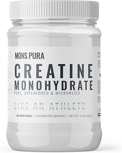 Monohidrato de creatina en polvo 100% puro  17.64 oz  Micronizado, sin sabor  Crecimiento muscular, fuerza y resistencia  Ideal para atletas,