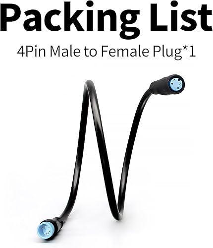 Miniatura 2 de Cable de extensión Ebike de 23456 pines, enchufe impermeable hembra a macho para bicicleta eléctrica, motocicleta de transmisión media, kit de