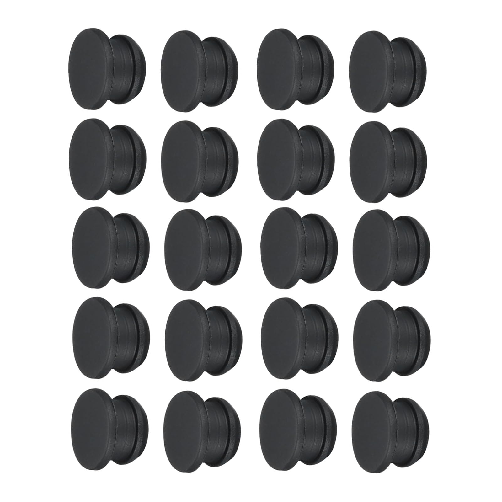 ROWORKX 12mm Silicone Snap-In Hole Plugs, 20PCS Rubber Blanking Plugs