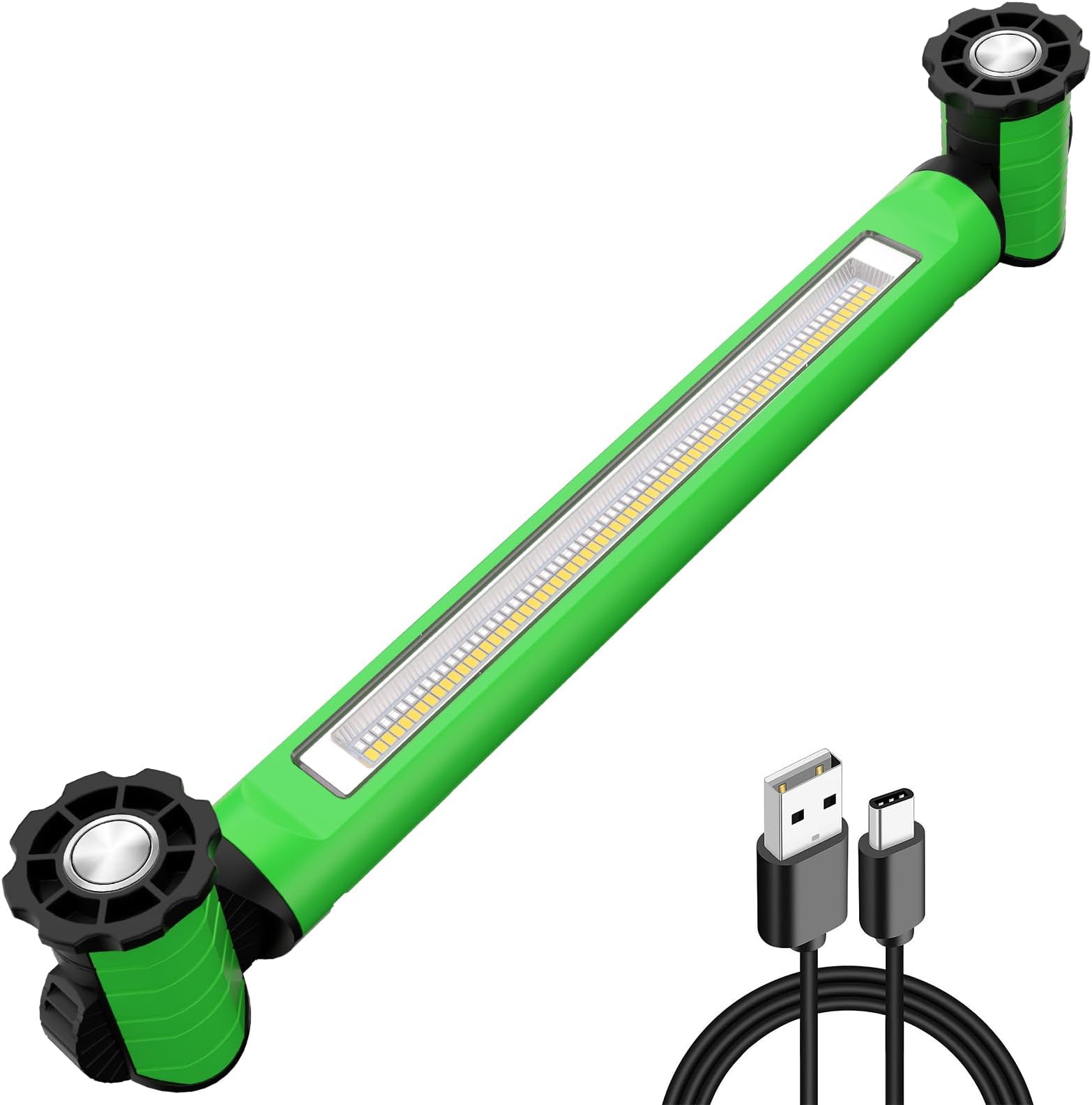MEIKEE LED Work Light 3000LM 5000mAh Underhood Work Light 6 Lighting Modes 3 Brightness with Magnet & Hook LED Rechargebale Lamp for Camping Garage Construction Travel Repair Emergency Job Site Green