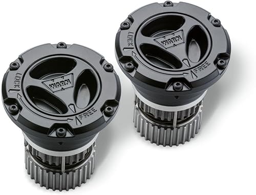 Miniatura 2 de WARN 95060 Premium Manual Locking Hub with Stainless Steel Dial, Dual Seals and 35 Splines, Black, 1 Pair Negro