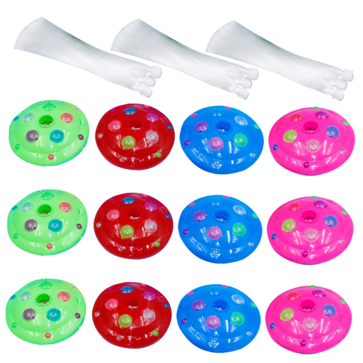 AUTSUPPL 12pcs Fiber Optic Decorative Lights Battery-Powered Changing Led Lights for Party Wedding Performance
