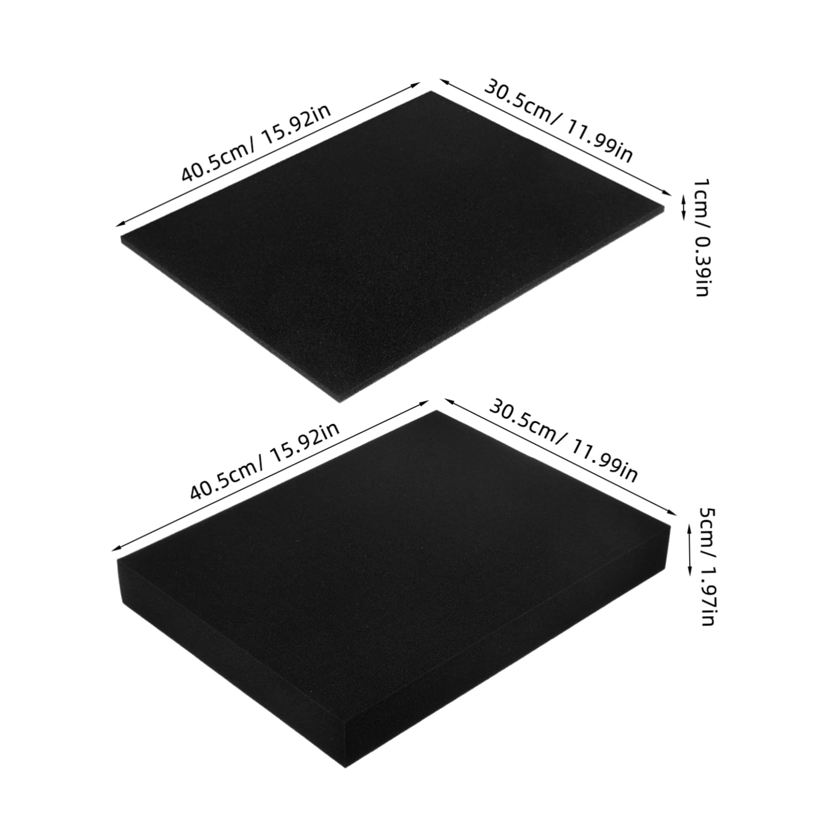 KALLORY Foam Lining Sheets 4pcs Craft Foam Blocks for Storage Diy Pad for Shipping Filler Padded Box