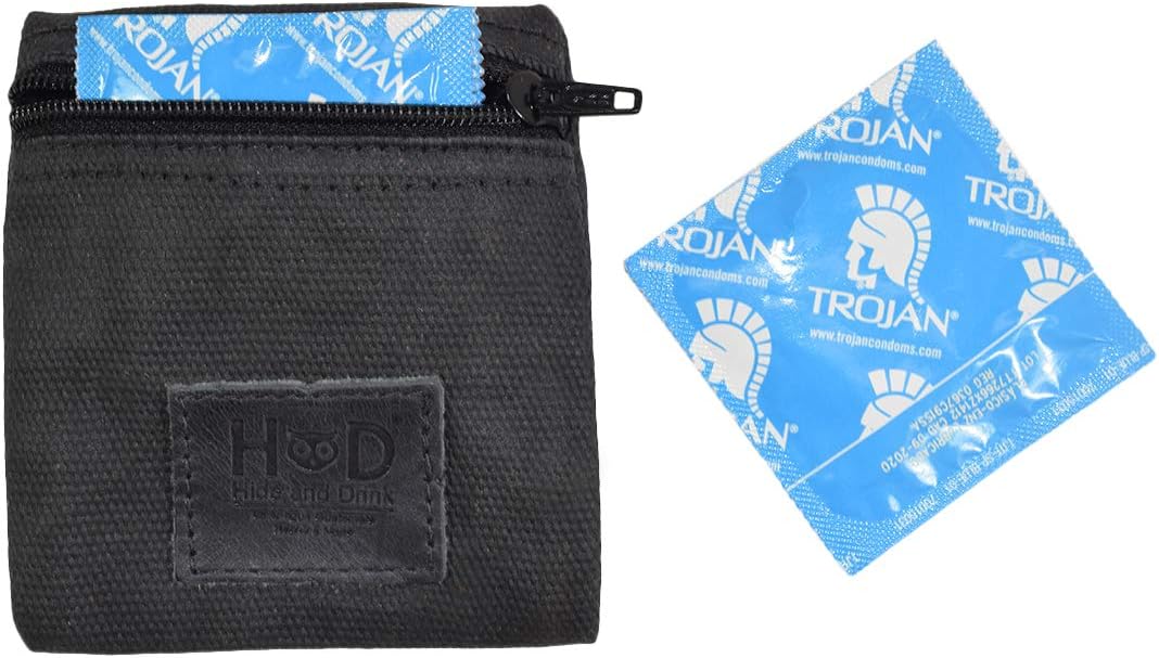 Hide & Drink, Water Resistant Waxed Canvas Condom Pouch, Change Valuables Tech Pocket Purse, Classic Partner Gift - Image 3