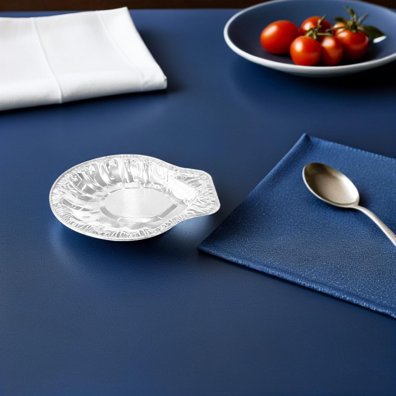 Hemobllo 100 Pièces Moules à Huîtres en Aluminium Jetables, Coquilles pour Cuisson Four et Barbecue, Barquettes pour Coquilles SaintJacques et Fruits de Mer, Plateaux de Service pour Fêtes