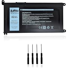 YRDD6 Battery Replacement for Dell Inspiro 14 3000 5000 Series 3493 5480 Notebook, 3200mAh 3-Cell Rechargeable Li-ion Battery, Compatible with 0YRDD6, VM732, 0VM732, 1VX1H