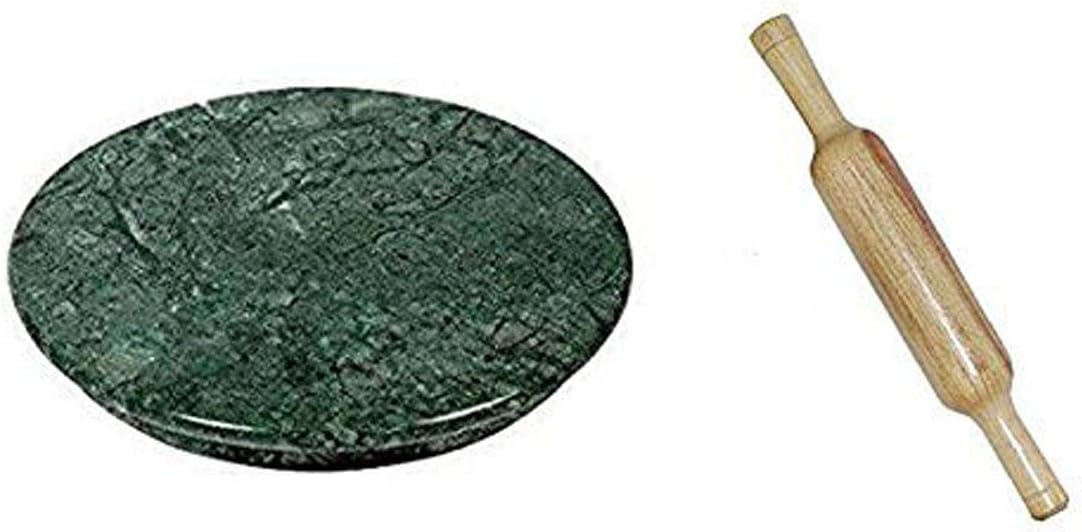 9 Inch Green Chakla with Belan