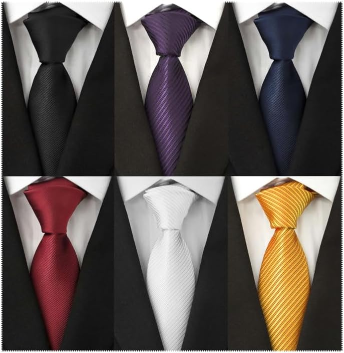 Men's Necktie Classic Tie Woven Jacquard Neck Ties 6 PCS