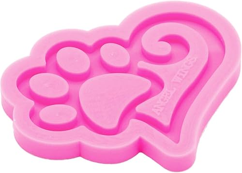 Miniatura 3 de Llavero con forma de corazón y pata de oso brillante y brillante, molde de silicona, moldes de resina epoxi, moldes de joyería de silicona, moldes