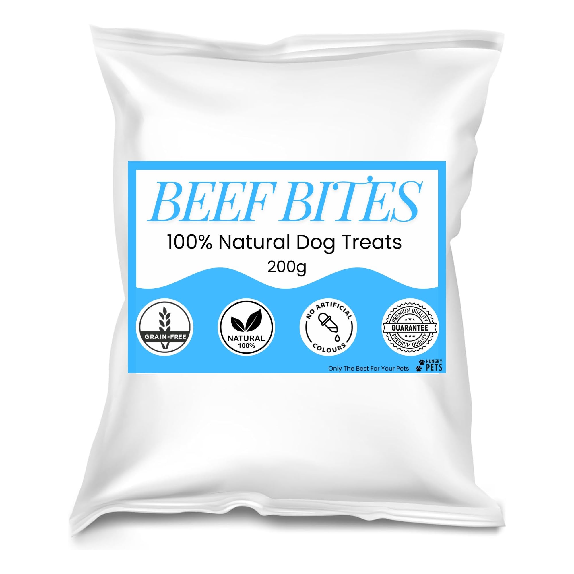 Premium Natural Dog Treat (200g, Beef Bites)