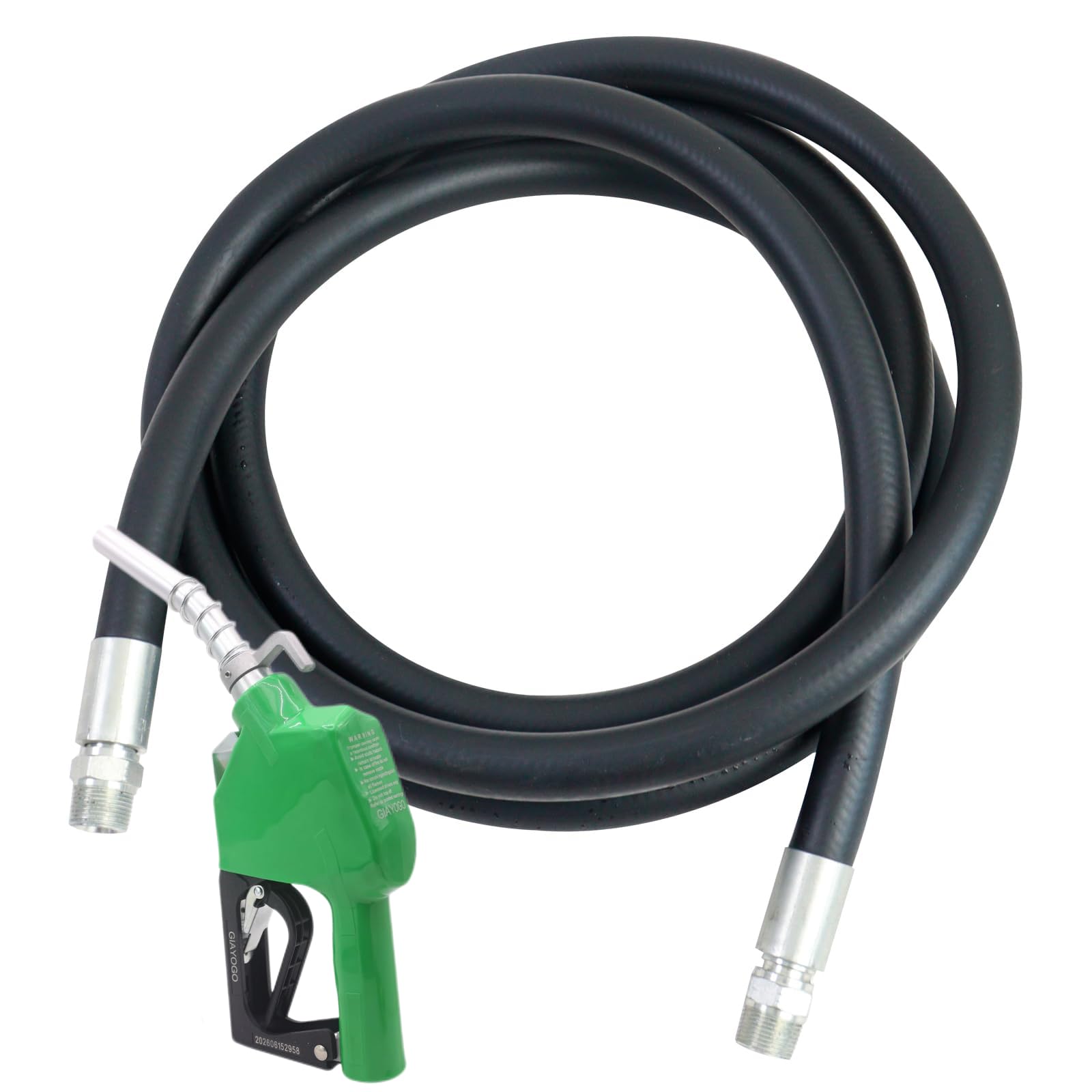 16 GPM Auto Shut-Off Fuel Nozzle &amp; Fuel Thransfer Hose &amp; Fuel Transfer Swivel 10FT 3/4" NPT 360° Swivel Heavy-Duty Transfer Pump Nozzle for Gas Diesel Kerosene E15 B20 Tractor Farm Generator