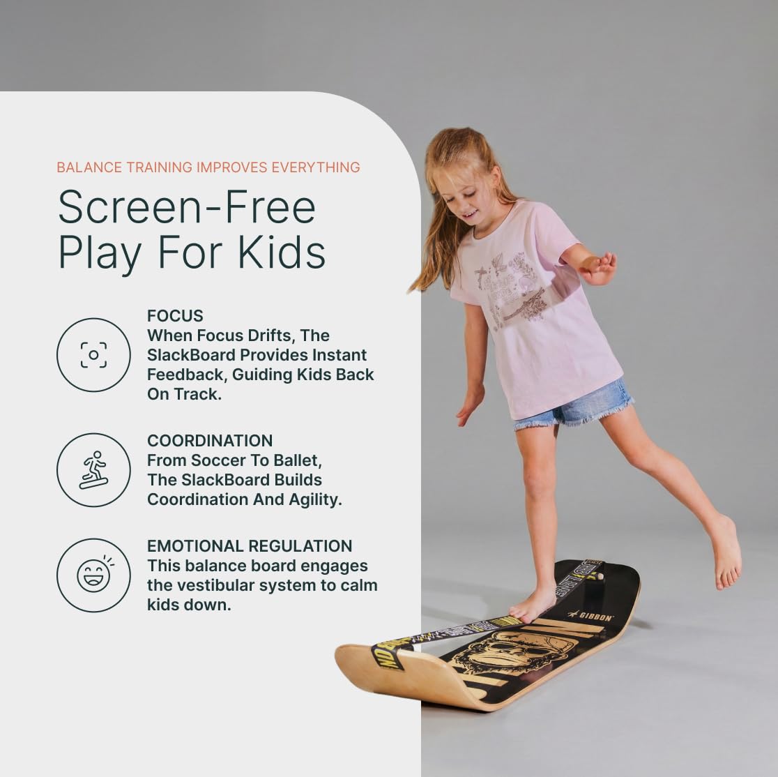 GIBBON SlackBoard – GiBoard Balance Board Kinder & Erwachsene
