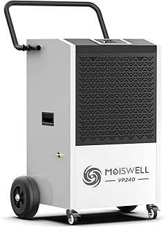240 Pints Commercial Dehumidifier with Pump and Drain Hose for Basements and Large Spaces up to 8,500 Sq Ft, 5-Year Warranty
