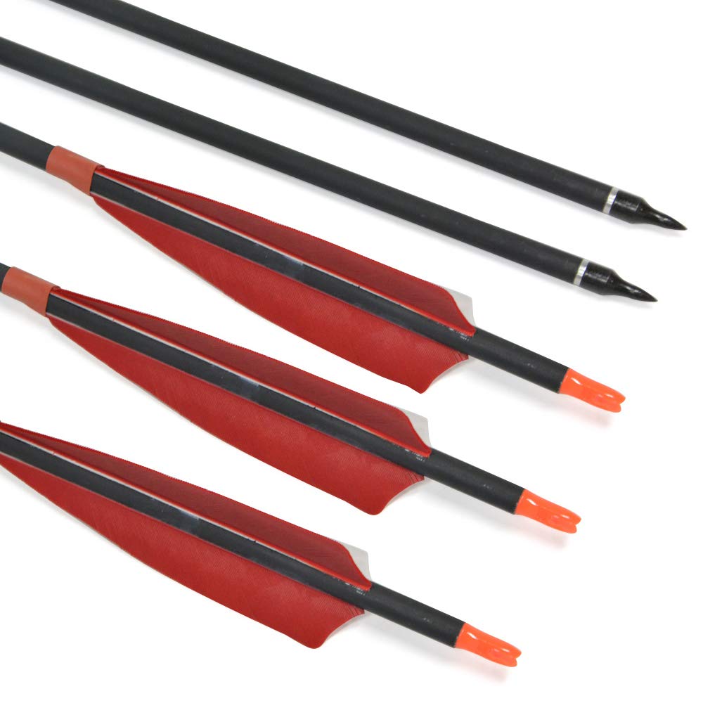 Freccia Per Tiro Con L'arco 30 Pollici, Fibra Di Vetro, Nera - Foto 4