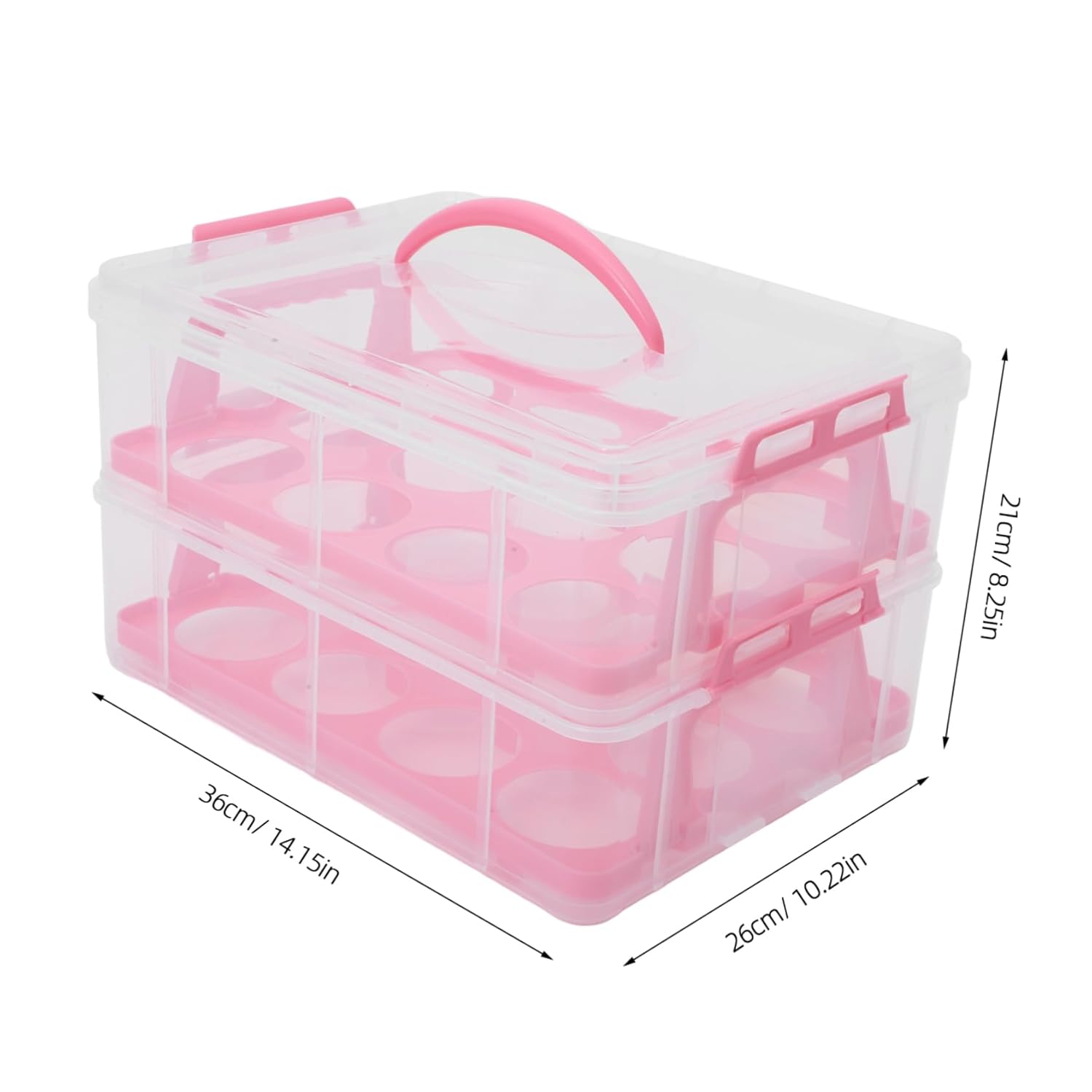 Zerodeko Cake Carrier Reusable Handheld Cake Box for Parties and Outdoor Events Dessert Container Preservation Function for