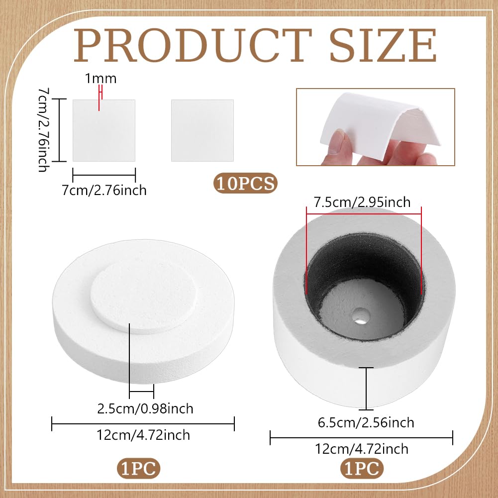 NBEADS 1 set grande forno a microonde con 10 fogli di carta, 12 x 6,50 cm, in vetro, gioielli, fai da te, kit di ceramica per uso domestico, fusione del vetro, fusione, gioielli, fuseworks