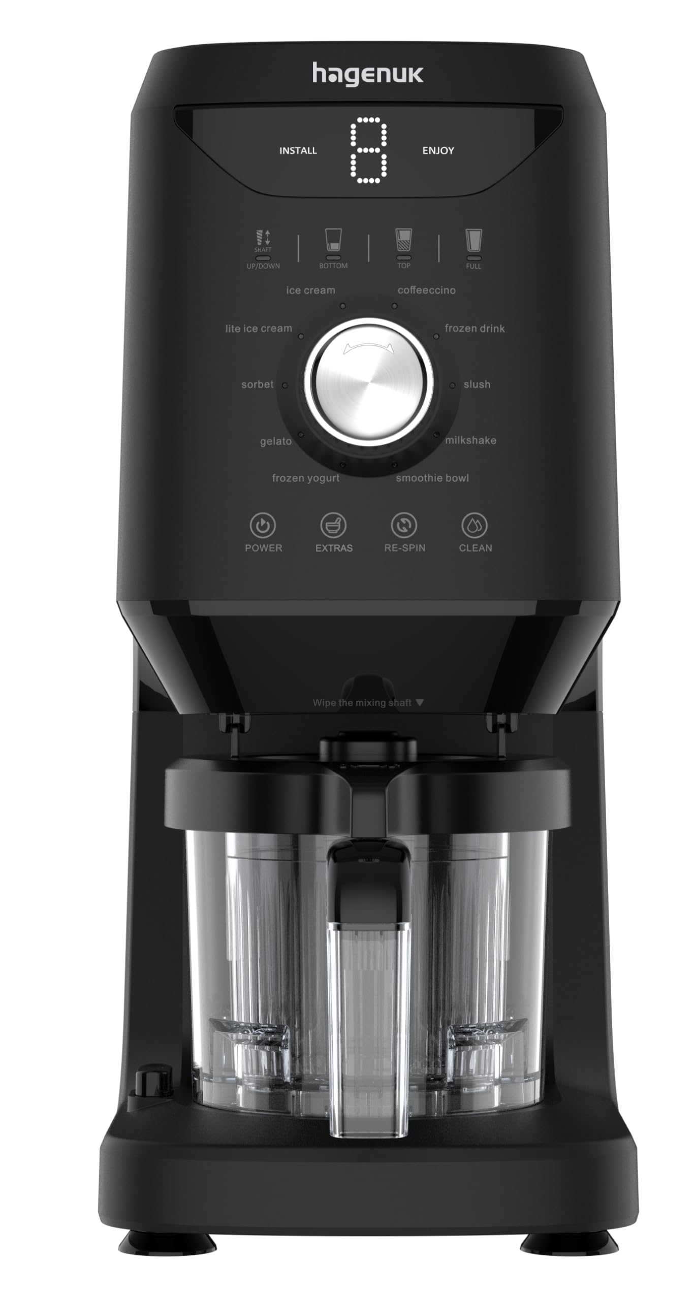 IceTwist Heladera, máquina de helados y granizado con 10 programas, heladera, sorbete, yogur congelado, granizado, batido y batido