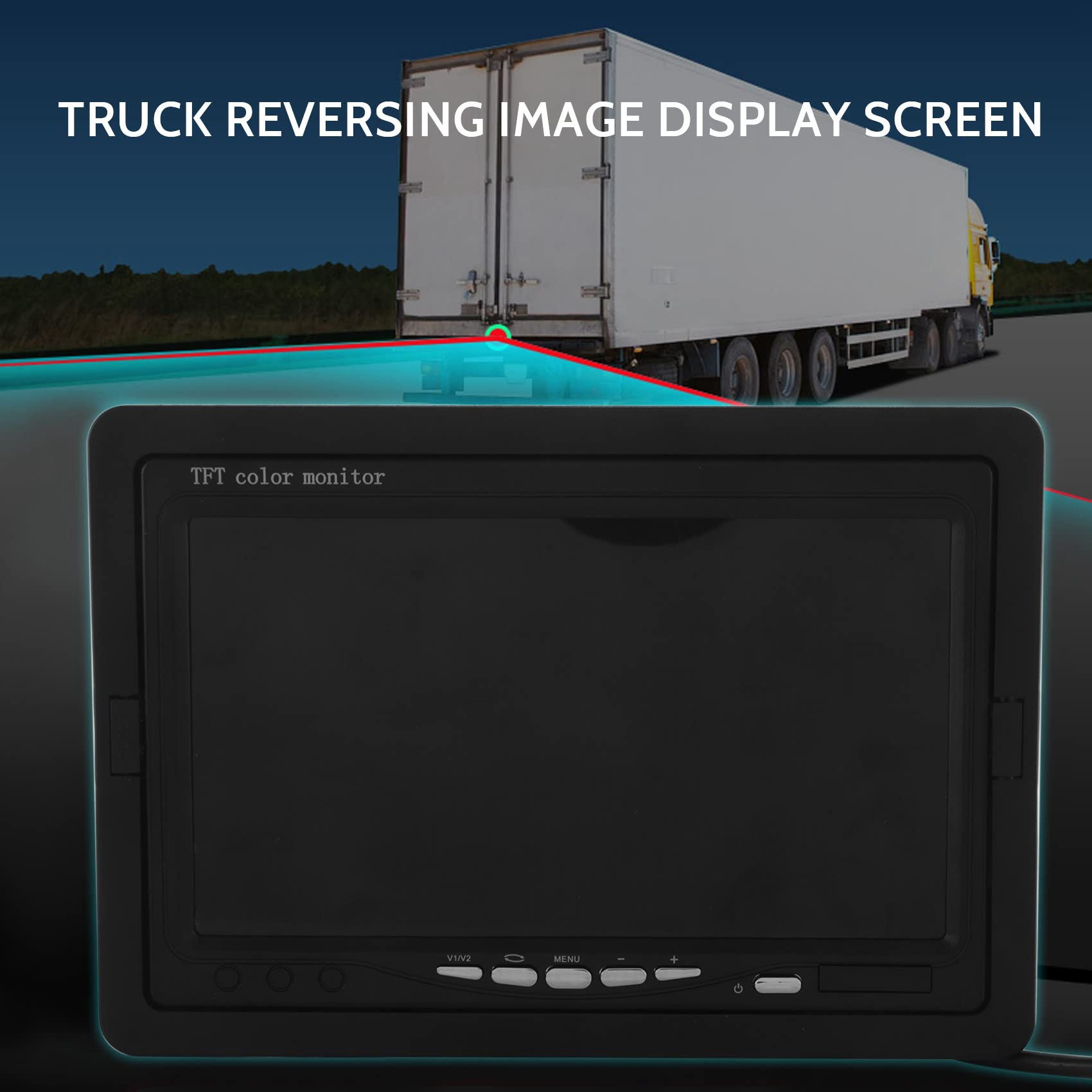 12V-24V 7 Pulgadas TFT LCD Color HD Monitor para CáMara CCTV Inversa de VisióN Trasera de Coche