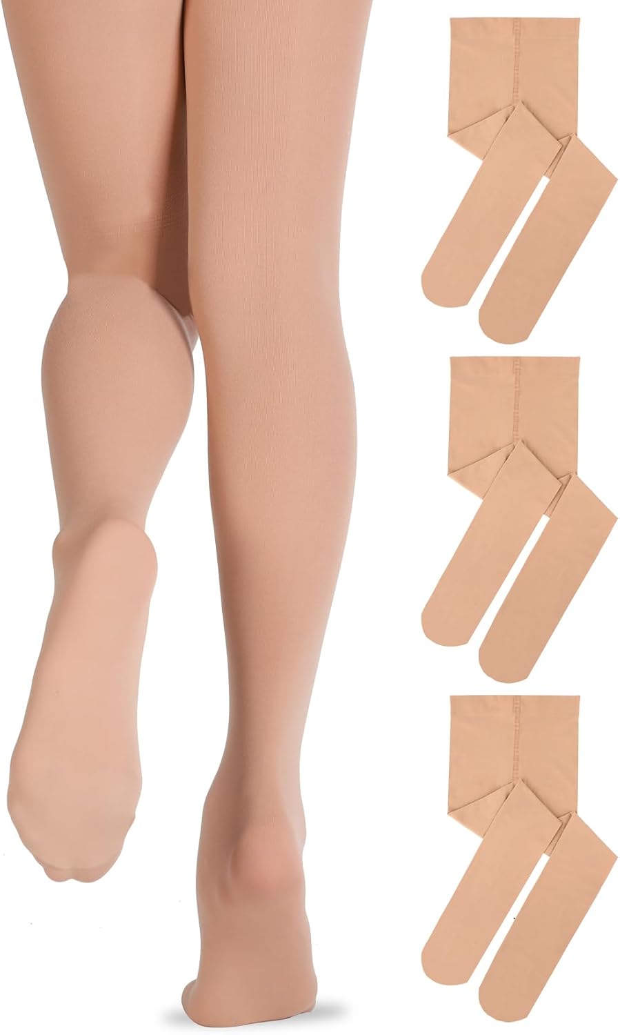 HiDance Girls Ballet Dance Tight,Ultra Soft Students School Footed Tights for Girls Women