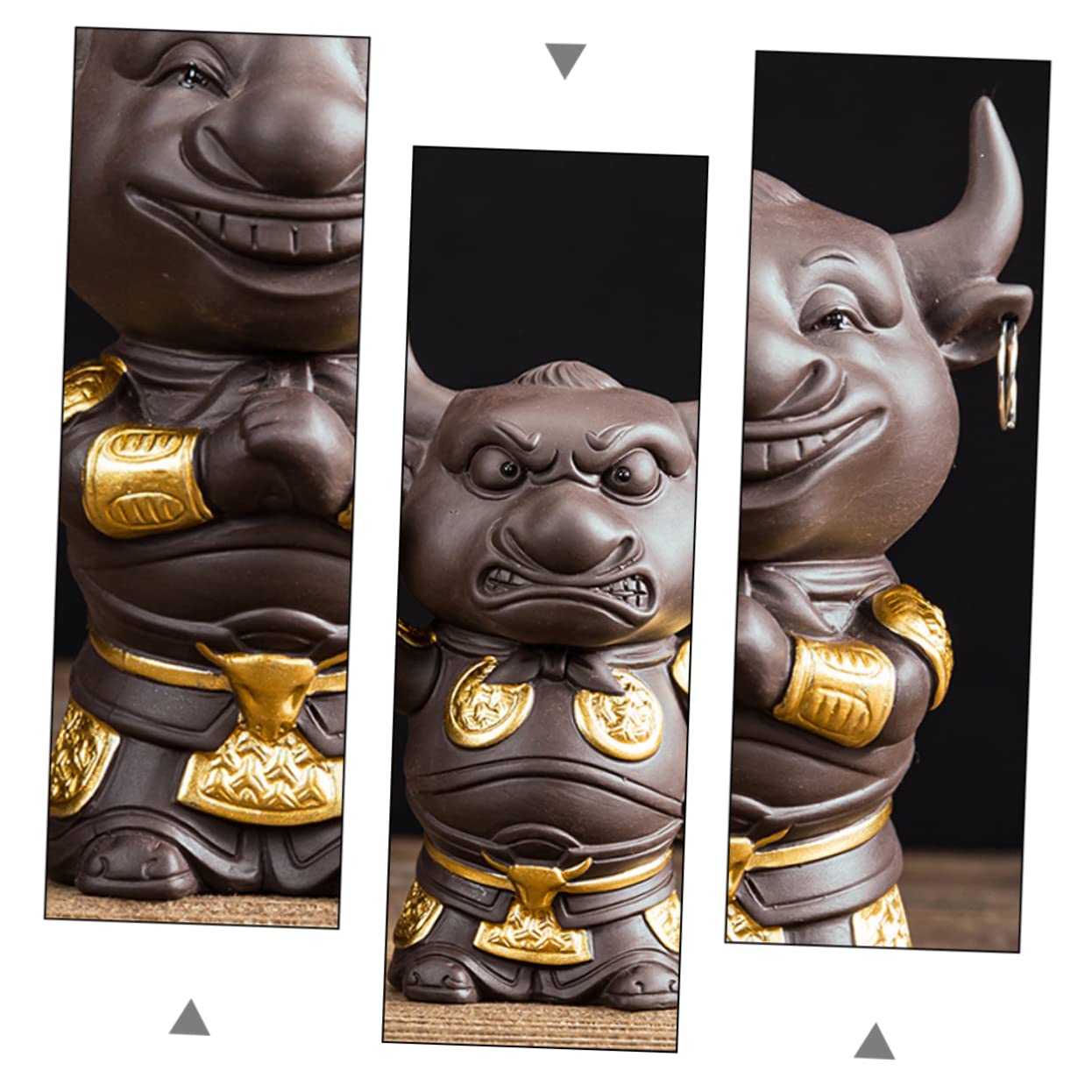 Cabilock 2 Pezzi decorazioni per animali da acquario decorazione casa aquarium Decorazione per acquari arredamento paesaggistico per acquari ornamento dell'acquario animale ceramica Golden