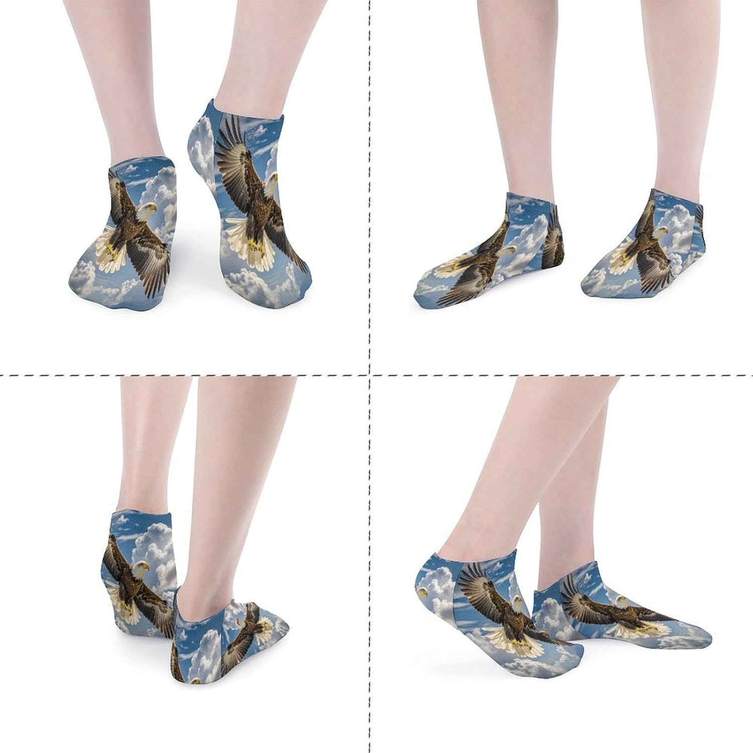 An Eagle Ankle Sock-Low Cut Breathable,Basketball Socks for Men Women,Tube Socks for Work Sports