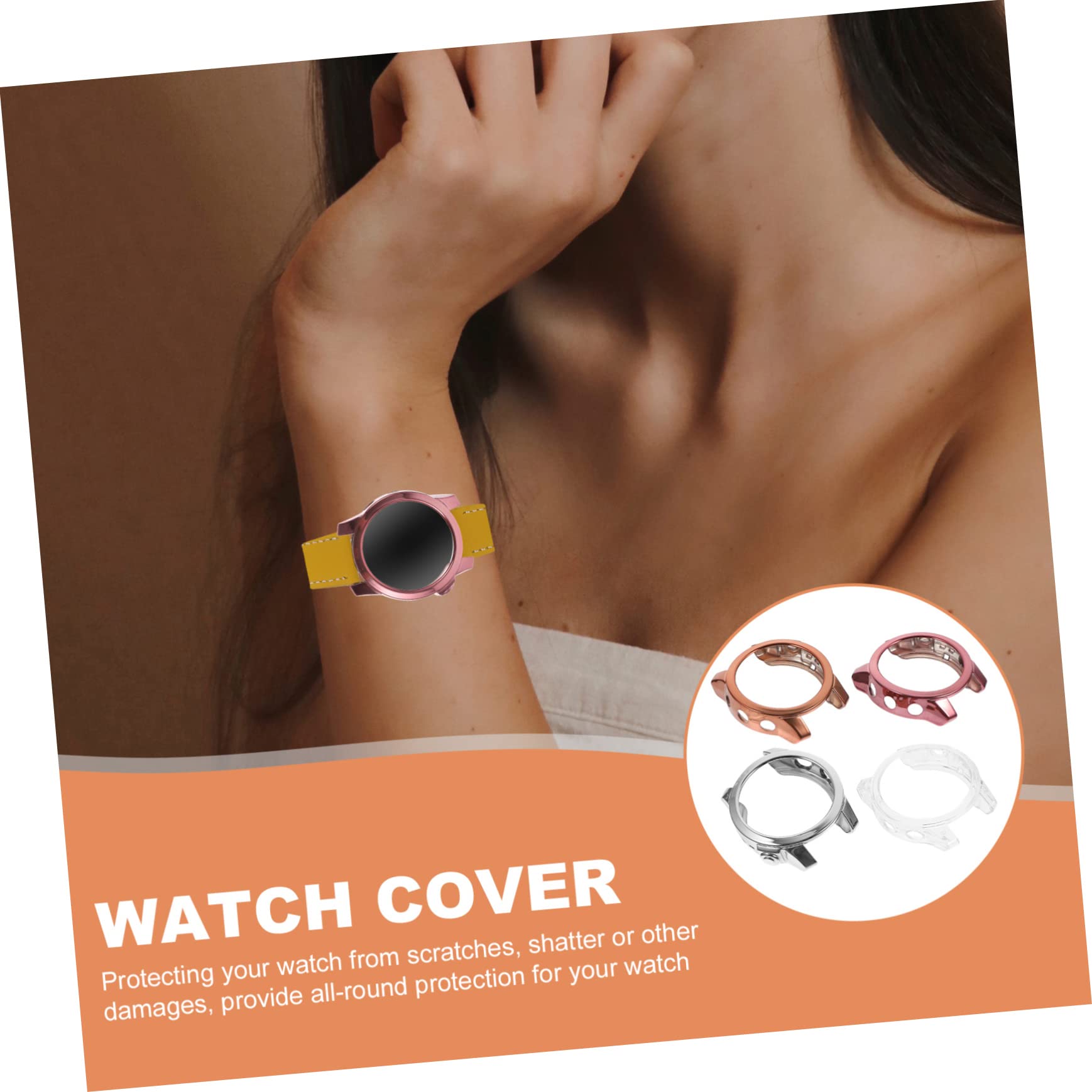 DOITOOL 8pezzi Coperture Protettive Per Anti- Tpu Per e Protezione Per Smartwatch Compatibili Rosa e