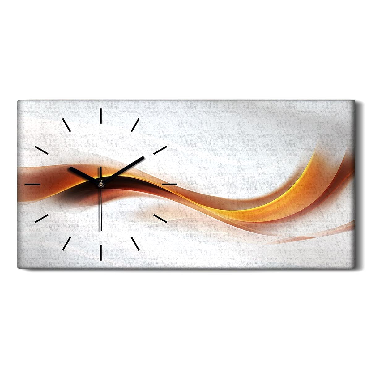 Horloge sur Toile sans Tic-Tac Silencieuse pour Chambre Art Abstrait 60x30cm