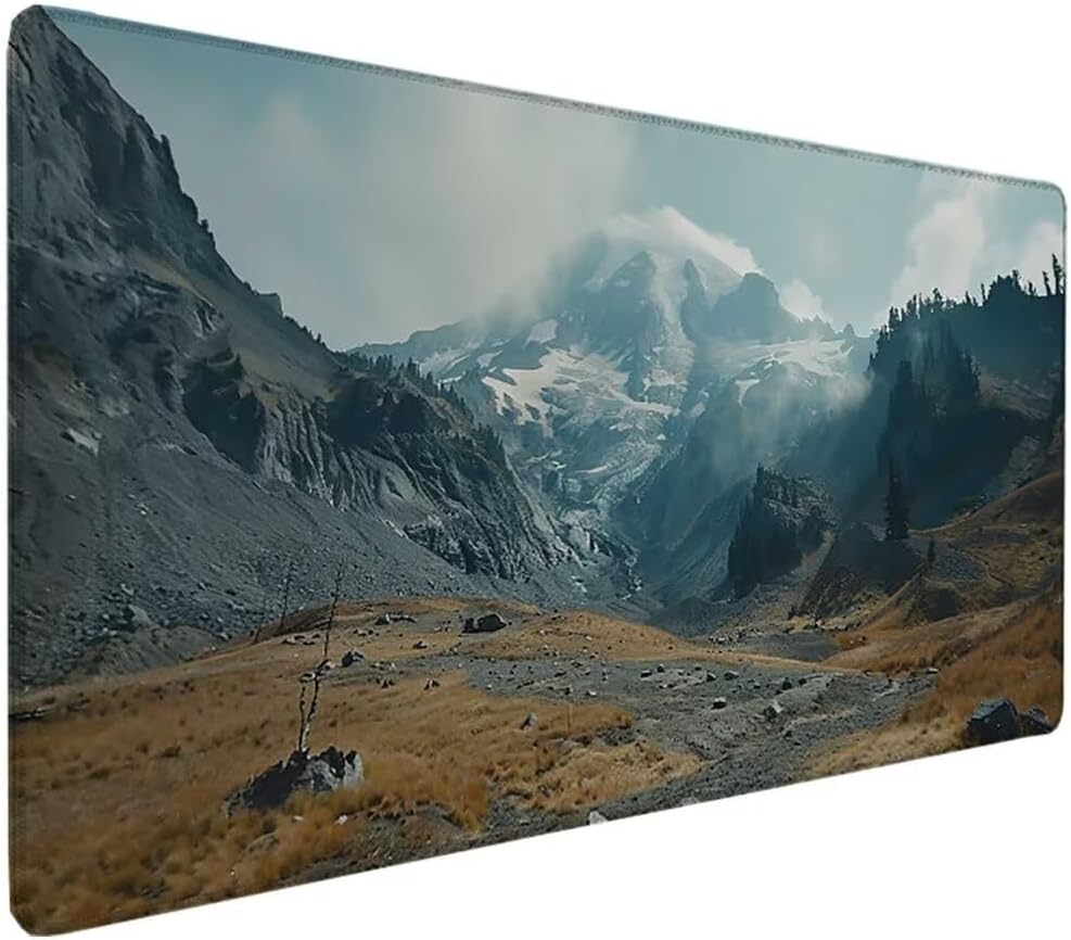 White Mouse Mat XXL 1200 x 600 mm Desk Mat, Gaming Mouse Mat