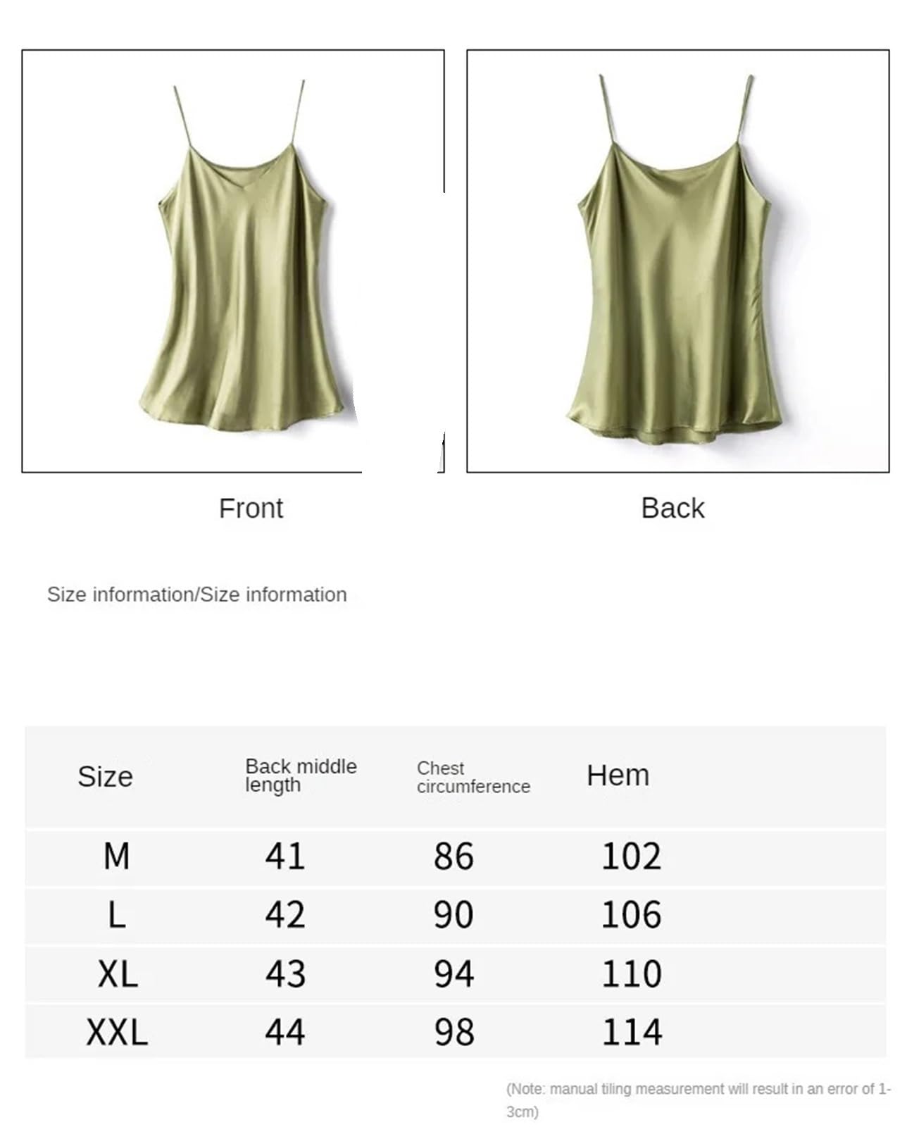 Top de Camisola de Seda Camisola de Seda Doble Capa for Mujer, Bandeau Morera, Camisetas sexys con Cuello en V, Chaleco Verano para IR al Trabajo