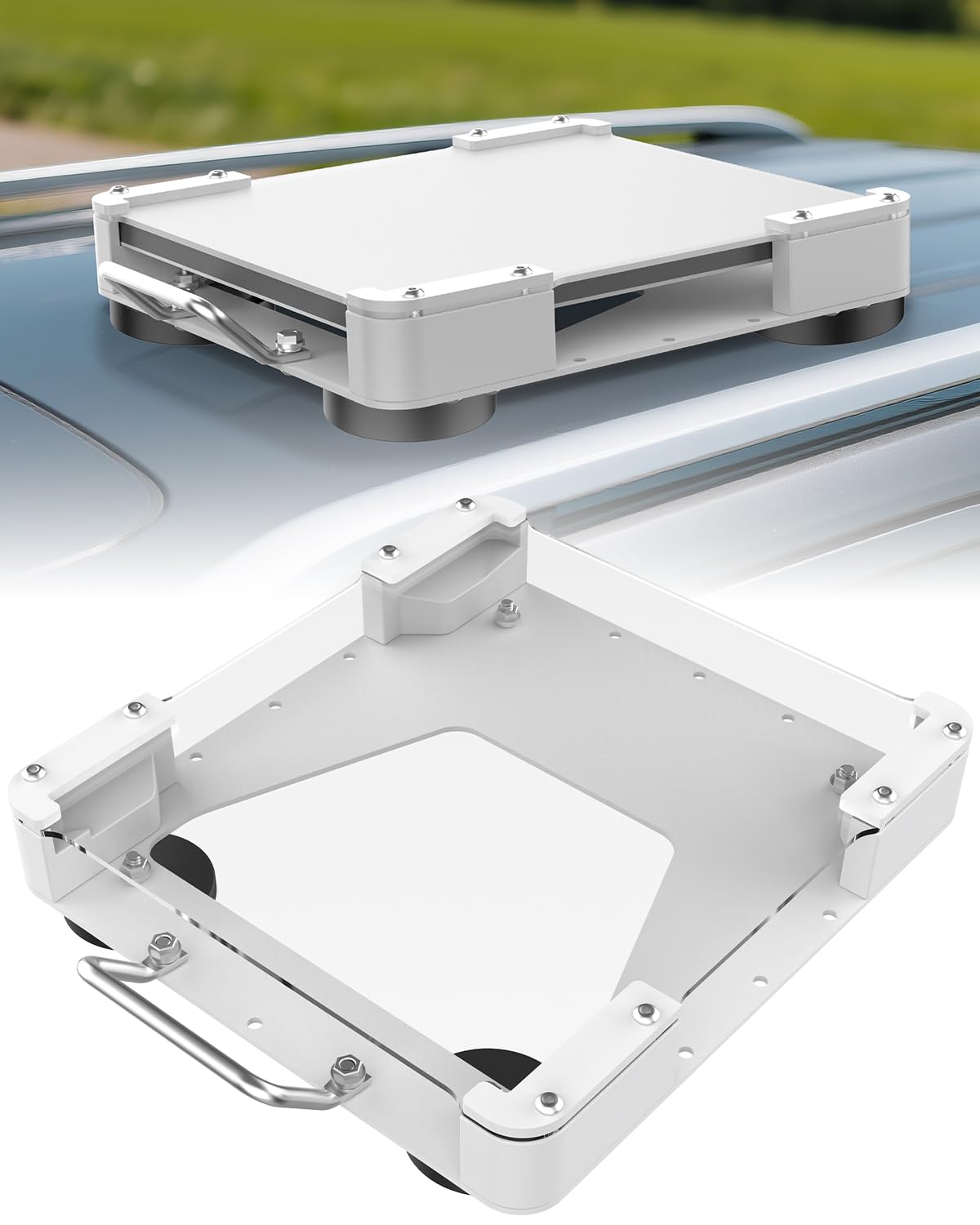 Starlink Mini Magnetic Roof Car Mount, Aluminum Frame with 3.5mm Acrylic Shield, Strong Magnetic Hold, Quick Install, Weatherproof, Hail & UV