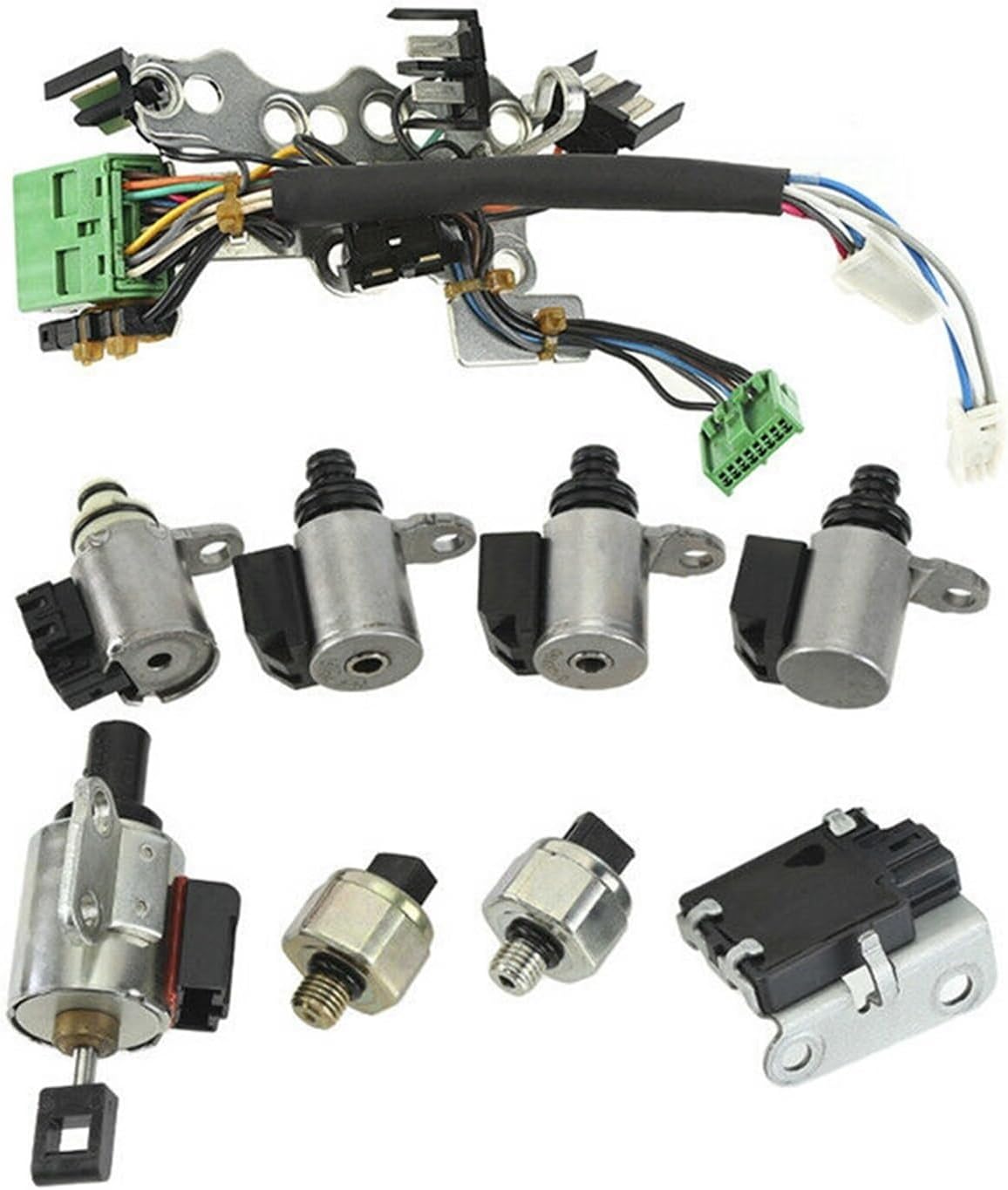 JF011E RE0F10A CVT Transmission Solenoid Kit Car Valve Body Solenoids Compatible For Altima Rogue Sentra Caliber 2.5L QR25DE Engine