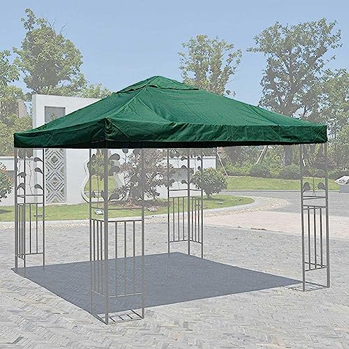Toldo de repuesto para cenador, cubierta impermeable para techo de pabellón con parte superior ventilada para mayor comodidad al aire libre