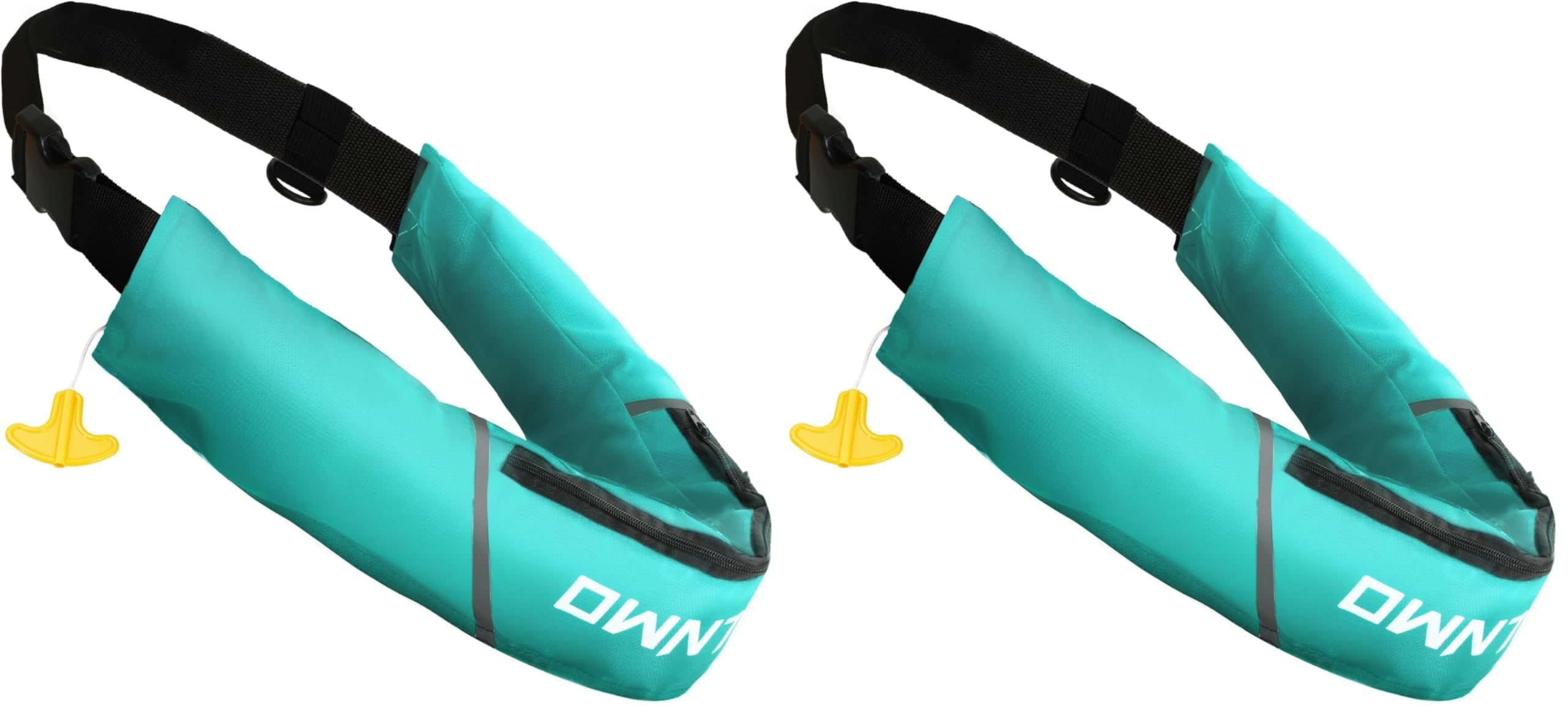 Owntop Manual Inflatable Belt Pack, Adults Swim Jacket with Blowpipe &amp; Whistle, 24g CO2 Cylinder Included, Low Profile for Kayaking, Fishing, Paddle Sports