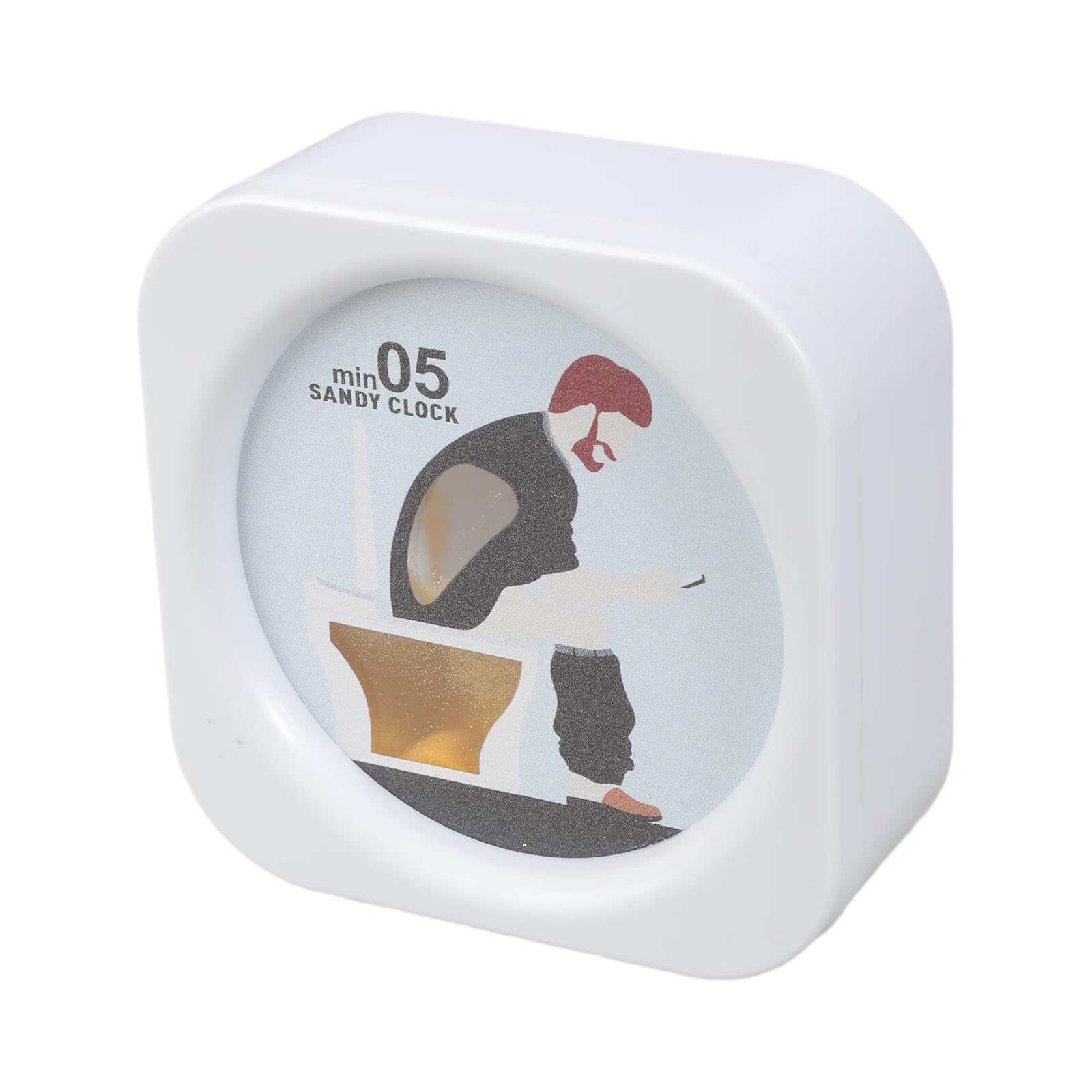 Amusing Sand Timer Toilet Shape 5 Minutes Countdown Device Bathroom Humor Decoration Gadgets Decorative Functional Piece Bathroom Timer for Toilet