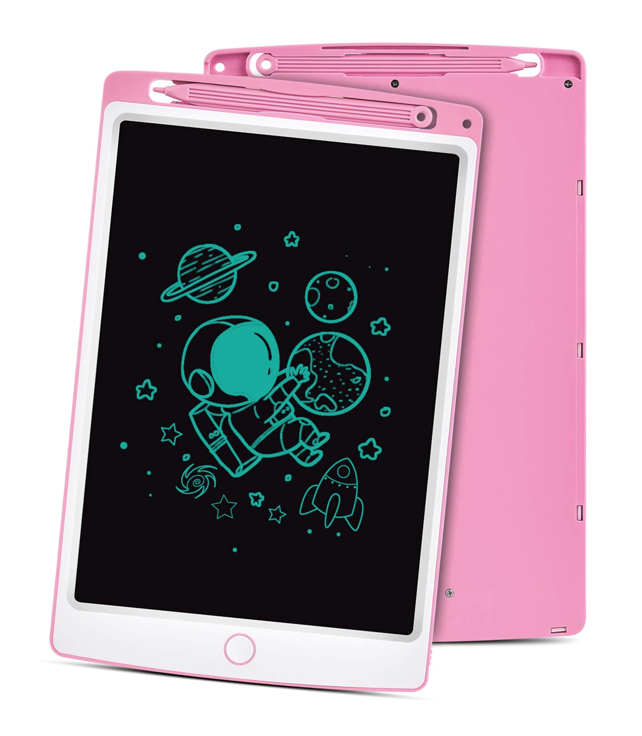 Upgrow LCD Writing Tablet, Colorful Screen Digital eWriter Electronic Graphics Tablet Portable Board Handwriting Doodle Drawing Pad Message Memo for Kids Adult Home School Office (Pink-10 inch)