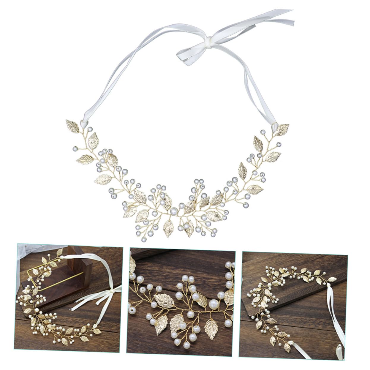 Beavorty 5piezas Diadema De Perlas Para Novias Cinta Accesorio De Cabello Elegante Para Bodas y Fiestas Formales