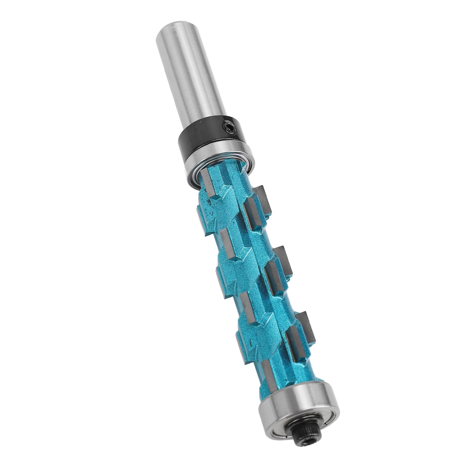 Flush Trim Spiral Router Bit, Double Bearing Design, 1/2 Inch Shank, 3/4 Cutting Diameter, Carbide Material for Woodworking, Template Pattern Bit with Stable Installation and High
