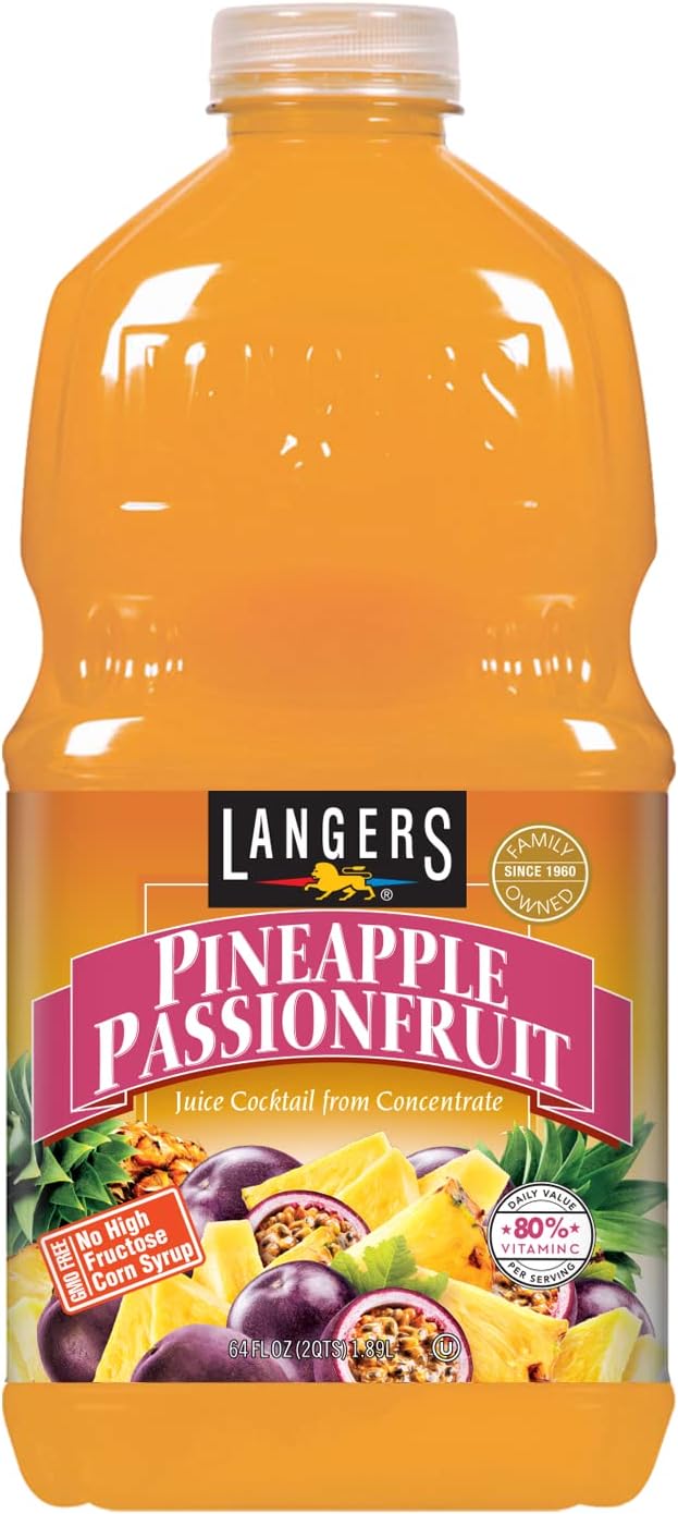 Langers Pineapple Passionfruit Juice Cocktail, 64 Fl Oz (Pack of 8)
