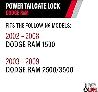 Vista 6 de Pop & Lock PL8340 Cerradura de portón trasero eléctrico para modelos Dodge Ram 1500, 2500 y 3500