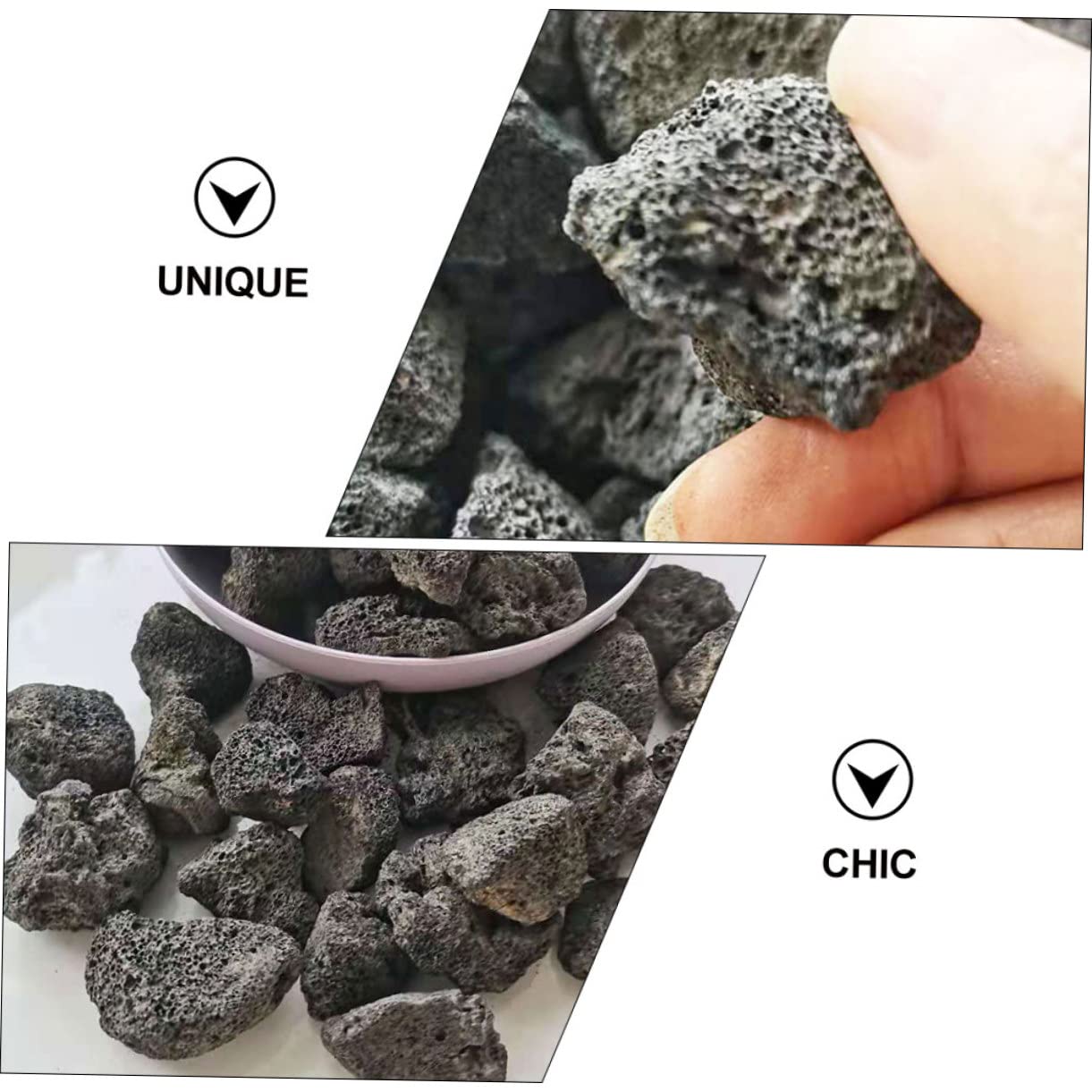 Cabilock Vulkansteine für Aquarien und Garten Naturstein Deko für Blumentöpfe Fische und für Wasserpflanzen und Kreative Projekte