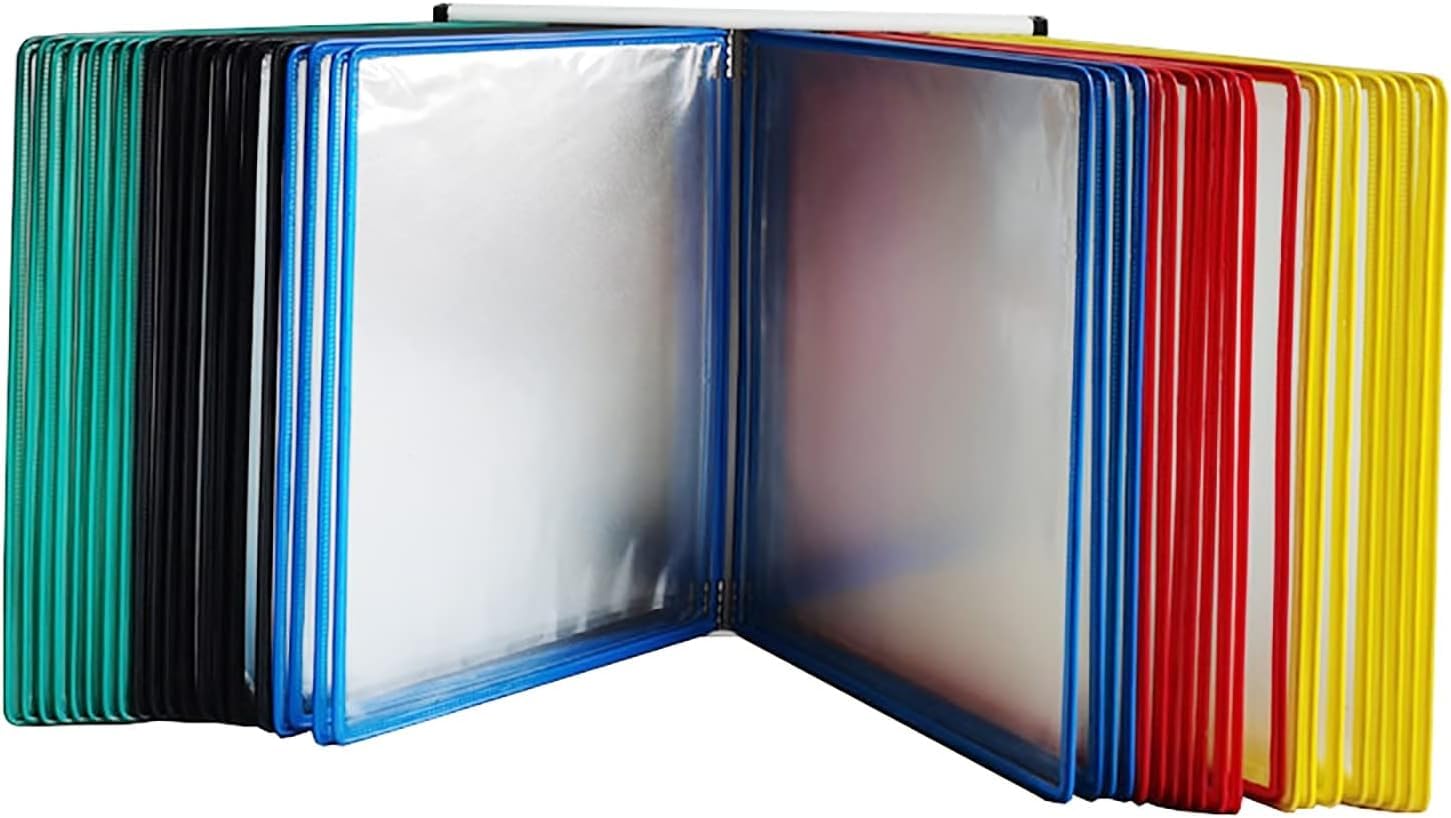 Sistema de Referencia de Pared, Soporte para rotafolios, Soporte magnético para Documentos tamaño Carta A4, archivador de Pared, 33 x 23 x 34 cm