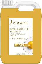 Dr. BioVenet Egg Protein Anti Hair Loss Shampoo - Herbal Hair Fall Control, Protein-Rich Nourishment, Anti Dandruff & Strengthening Shampoo for Smooth.