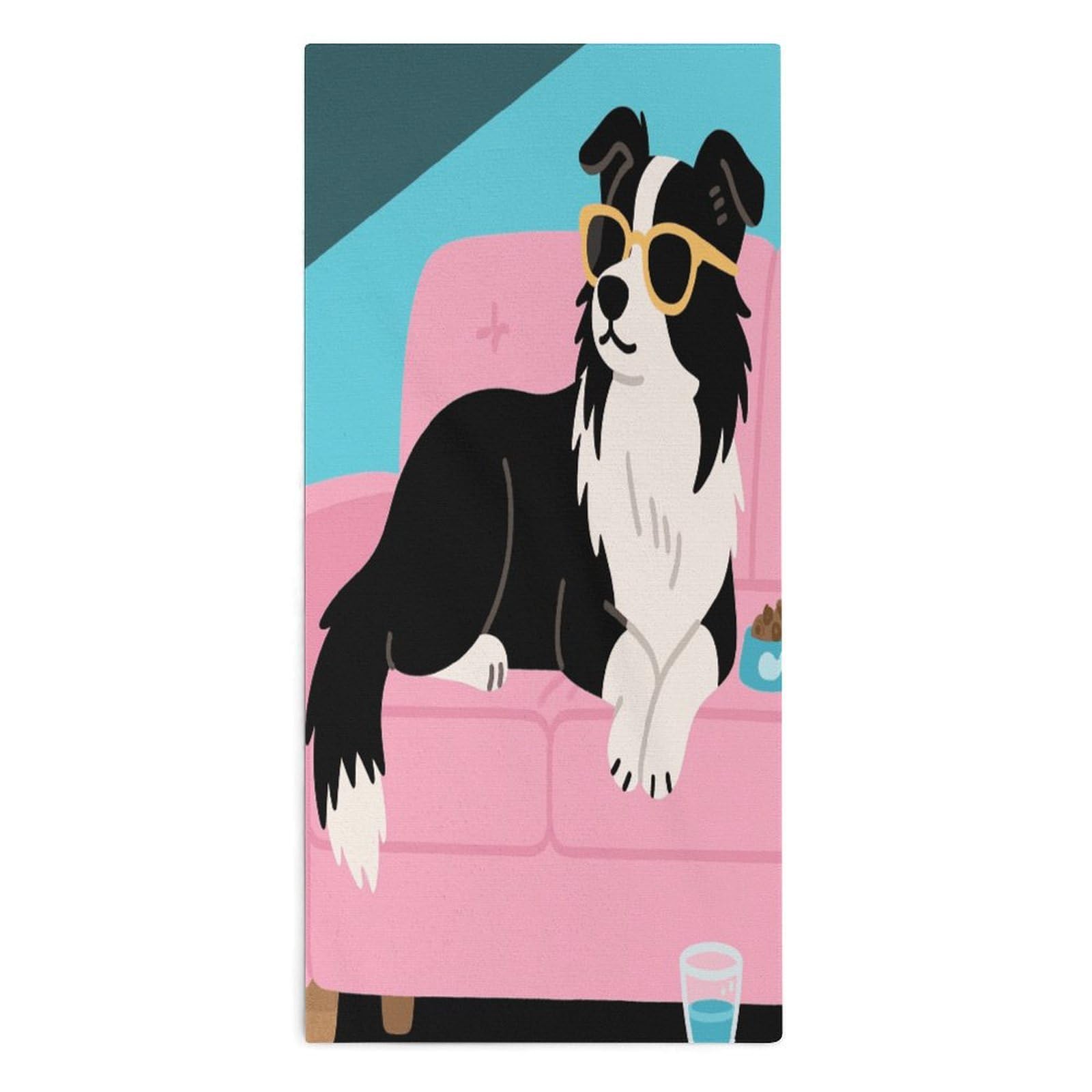 YUXBVKRS Dogs Funny Pets Hand Towels for Bathroom 14x29 Inch
