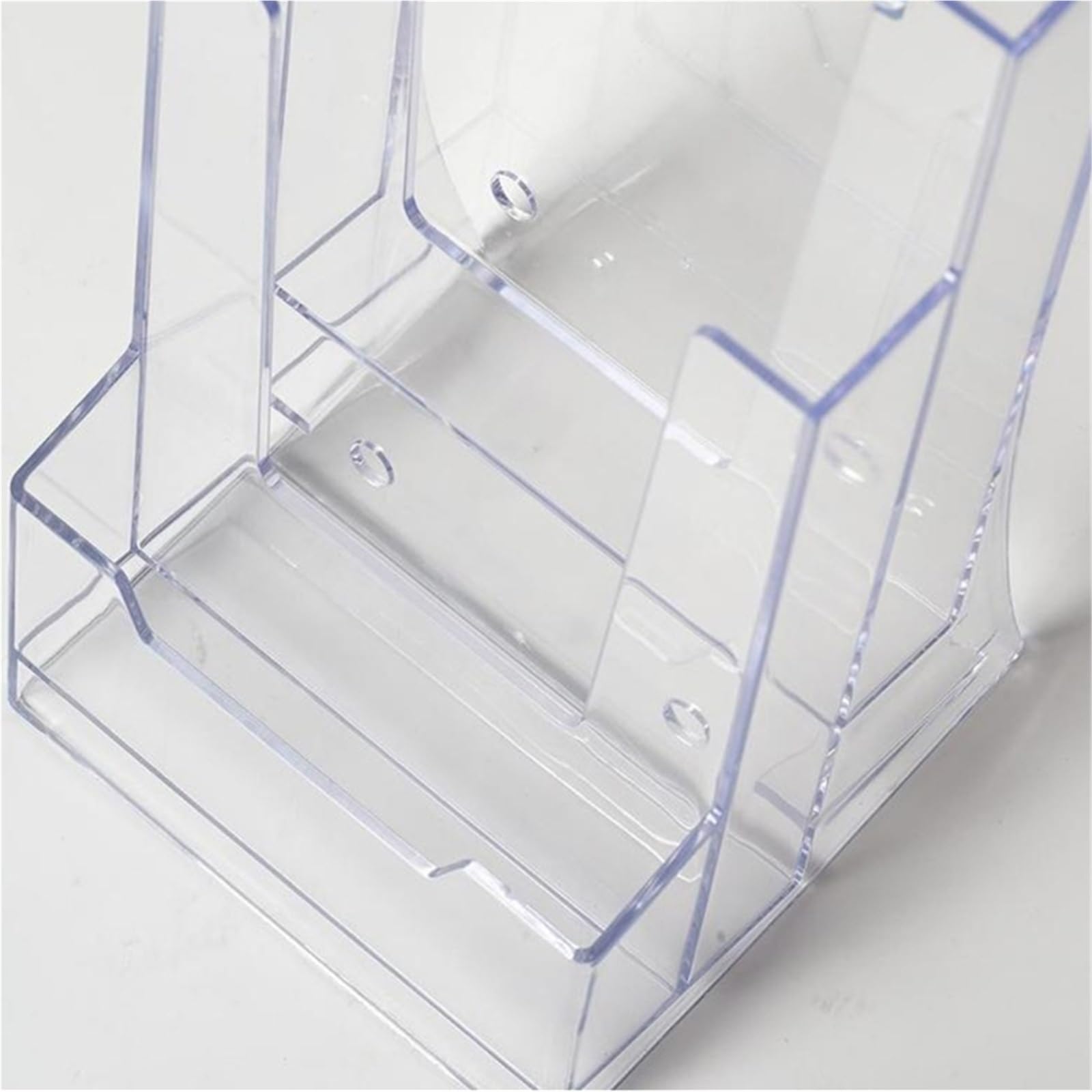 Broschürenhalter, transparent, Grußkarten-Display, Organizer, Zeitschriftenständer, Broschüren-Display for hängende Tischornamente Für Tischplatte(Transparent B)