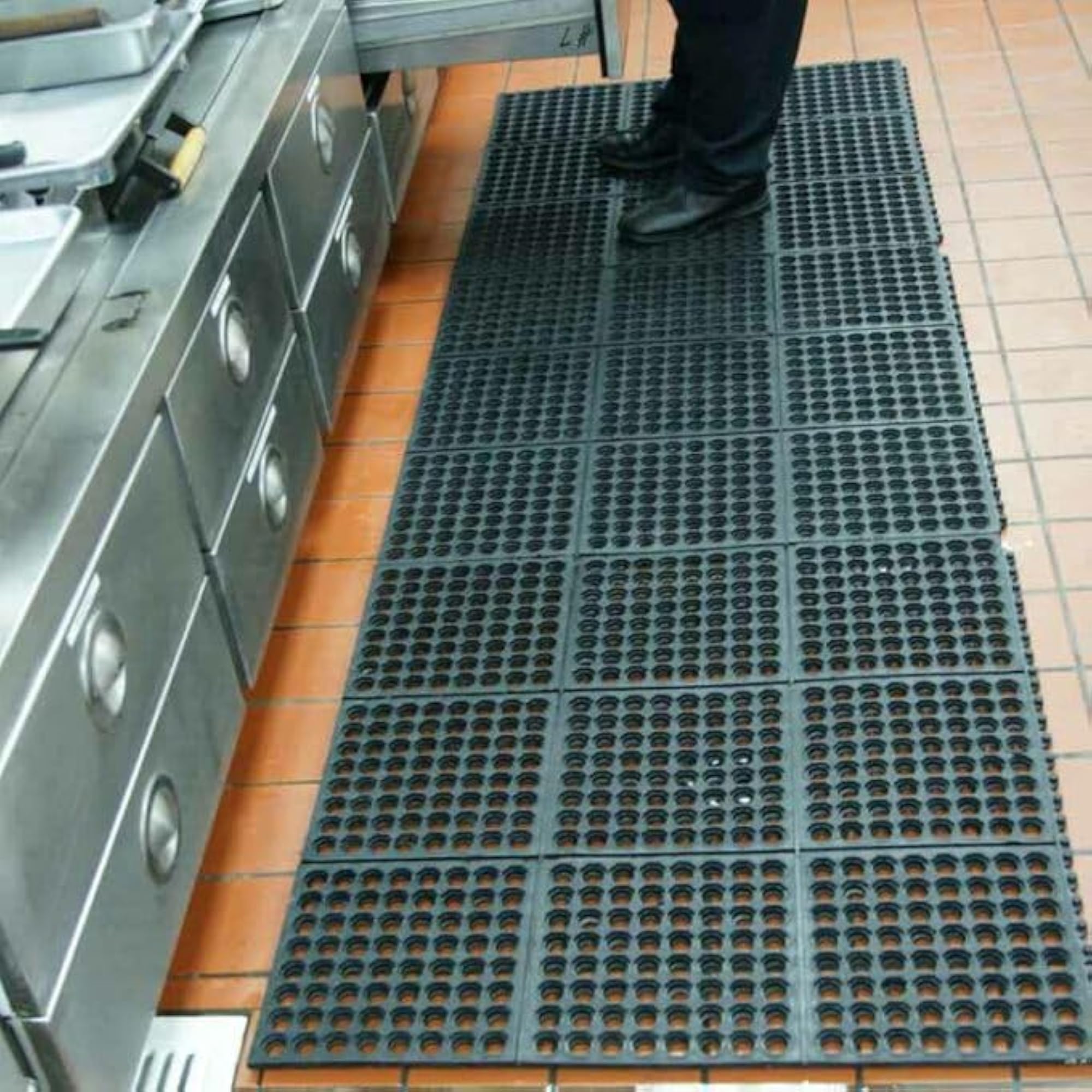 Interlocking Rubber Floor Mat for Restaurant Kitchen