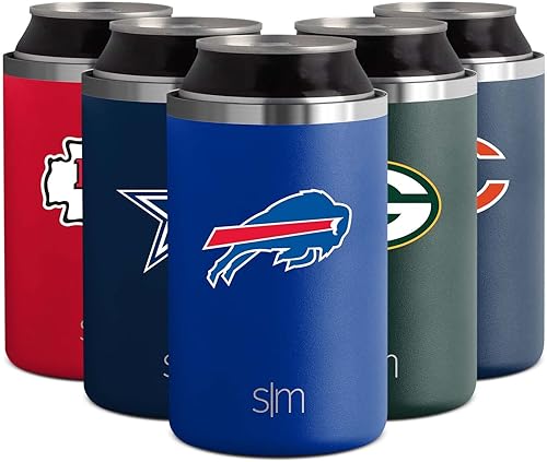 Miniatura 1 de Simple Modern Enfriadores de latas con licencia oficial de la NFL para latas estándar y delgadas, cerveza, refrescos, seltzer y más  Colección