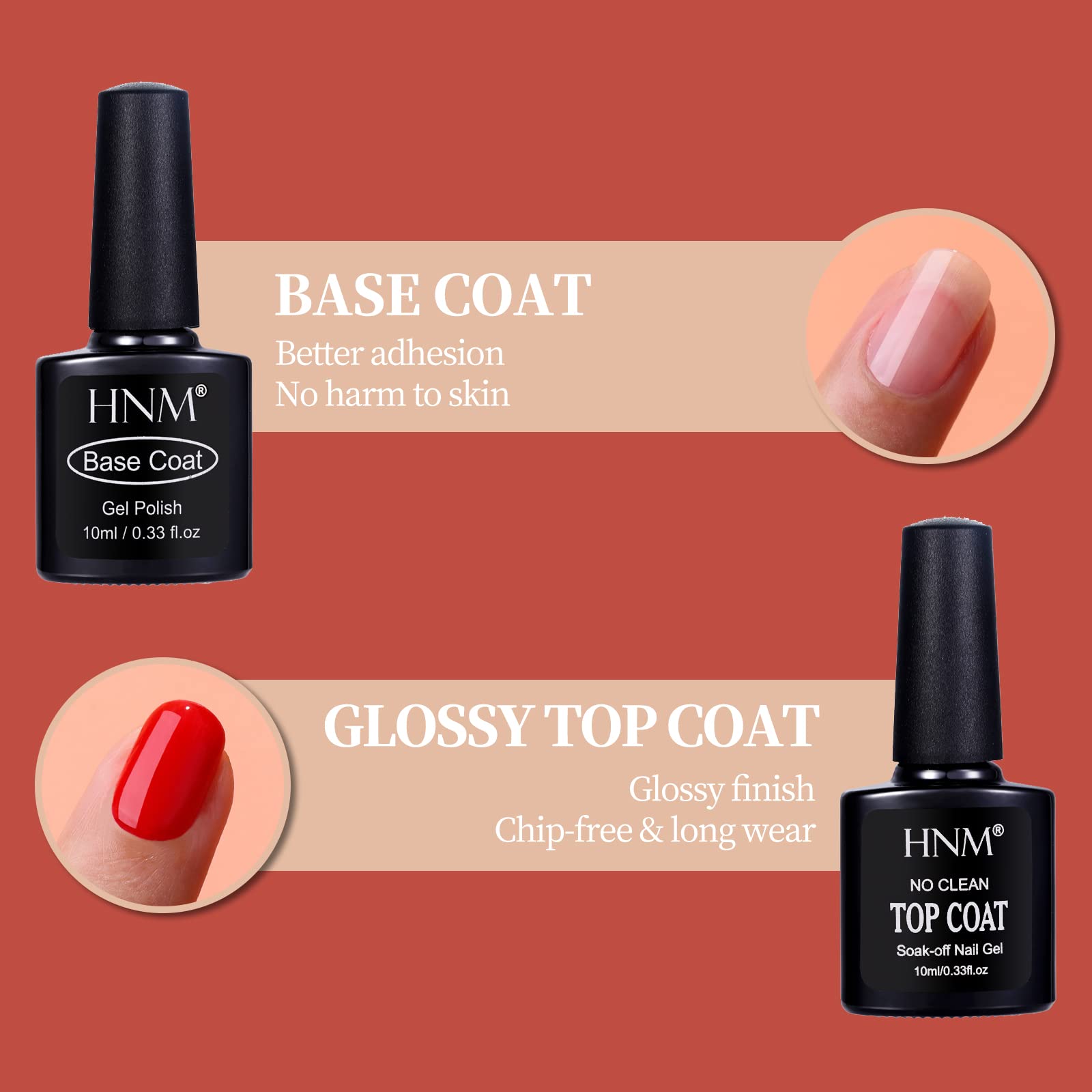 HNM Gel Polish UV LED Soak Off Nail Polish Lacquer Nail Art Manicure Pedicure 8ML