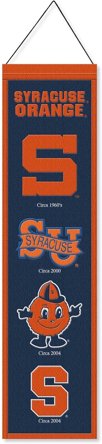 WinCraft Syracuse University Orange Evolution 8x32 Inch Vertical Wool Embroidered Hanging Banner