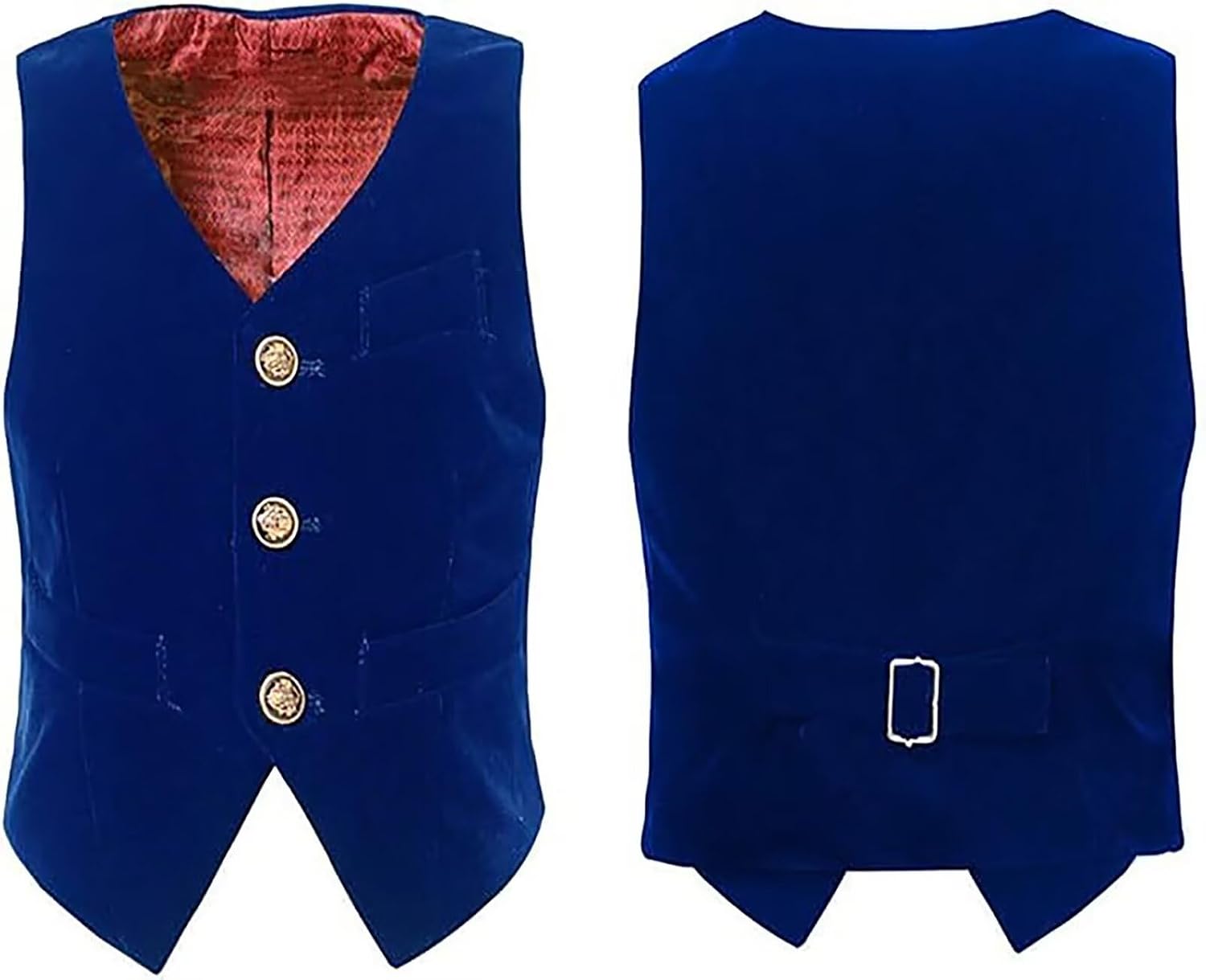 Boy's 3 Piece Velvet Suit Two Button Tuxedo Slim Fit Dress Suit Blazer Wedding Party Jacket Vest Pants
