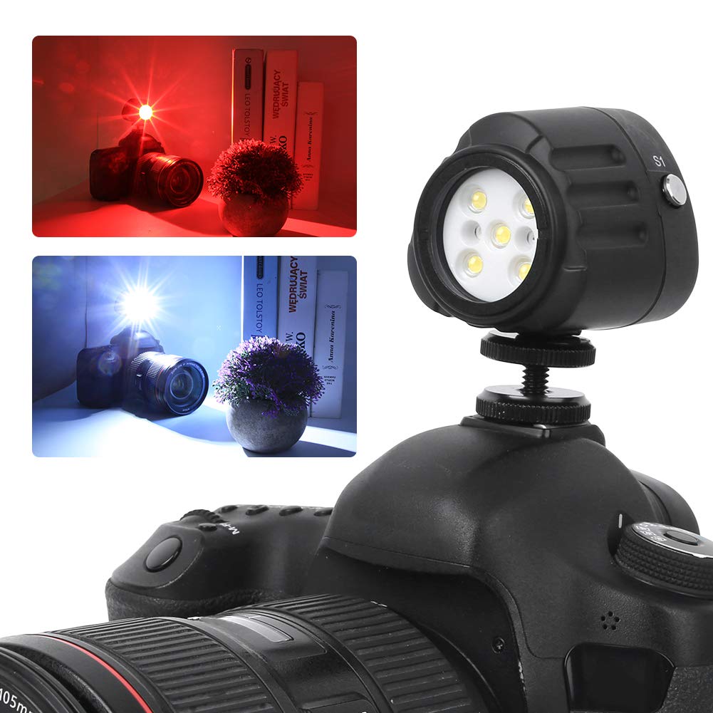 Luce Subacquea LED, Lampada Video Impermeabile per Fotografia e Riprese Subacquee fino a 40 m, Illuminatore da Immersione per Fotocamera, Action Cam e Attrezzatura Diving